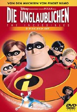 DVD-Cover: Die Unglaublichen, mit den Stimmen von Markus Maria Profitlich, Herbert Feuerstein, Kai Pflaume, Felicitas Woll, Barbara Schneberger, ...